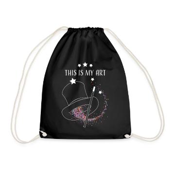 This is my art Sorcerer's Hat Illusionist Street Magician - Drawstring Bag - black - Front