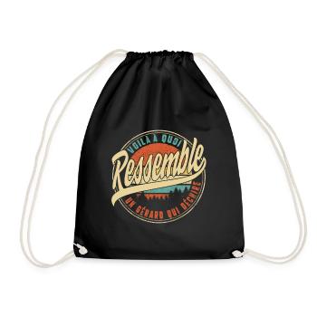 Voilà À Quoi Ressemble Un Gérard Qui Déchire - Drawstring Bag - black - Front