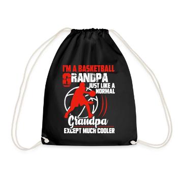 Basketball Basketball Grandpa Is Cooler - Drawstring Bag - black - Front