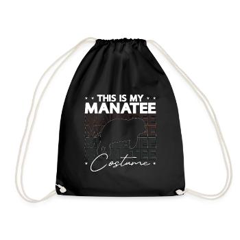 Dugong This Is My Manatee Costume Sea Creatures - Drawstring Bag - black - Front