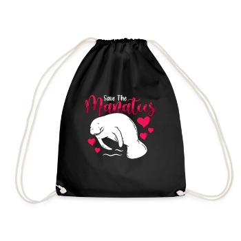 Dugong Sauver Les Lamantins Animaux Marins Vache De Mer - Sac de sport léger - noir - Devant