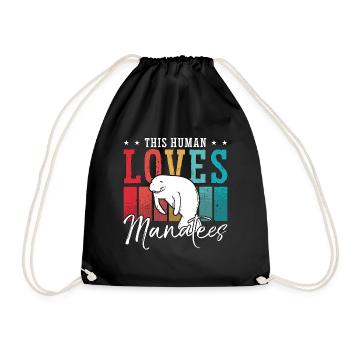 Dugong Cet Humain Aime Les Lamantins Animal Marin - Sac de sport léger - noir - Devant