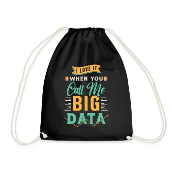 Data Mining I Love It When You Call Me Programmer - Drawstring Bag - black - Front
