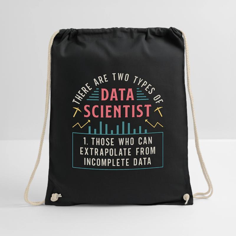 Data Mining There Are Two Types Of Data Programmer Drawstring Bag