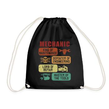 Roi Vaincu Seigneur Maître Mécanicien Automobile - Sac de sport léger - noir - Devant