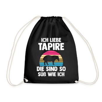 Tapir - Turnbeutel - Schwarz - Vorne