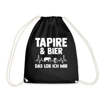 Tapir - Turnbeutel - Schwarz - Vorne