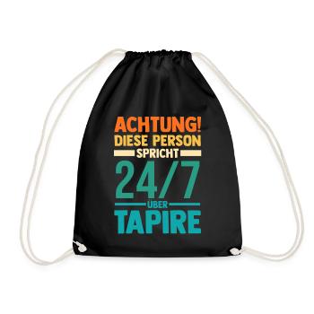 Tapir - Turnbeutel - Schwarz - Vorne