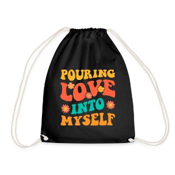 Motivation Self Love Positivity Love You - Drawstring Bag - black - Front