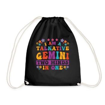 Personnalité du zodiaque Gémeaux Groovy Cool Idée de Gémeaux - Sac de sport léger - noir - Devant