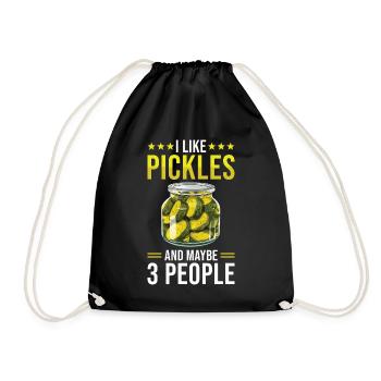 Pickles Lover concombre mariné cadeau - Sac de sport léger - noir - Devant