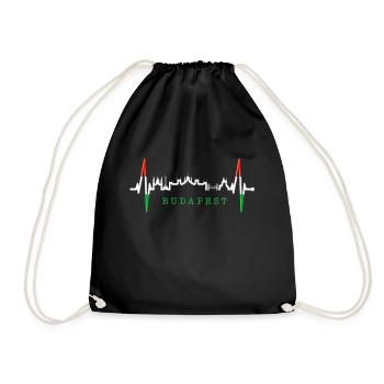 Budapest Skyline Heartbeat Hongrie Coeur Budapester - Sac de sport léger - noir - Devant