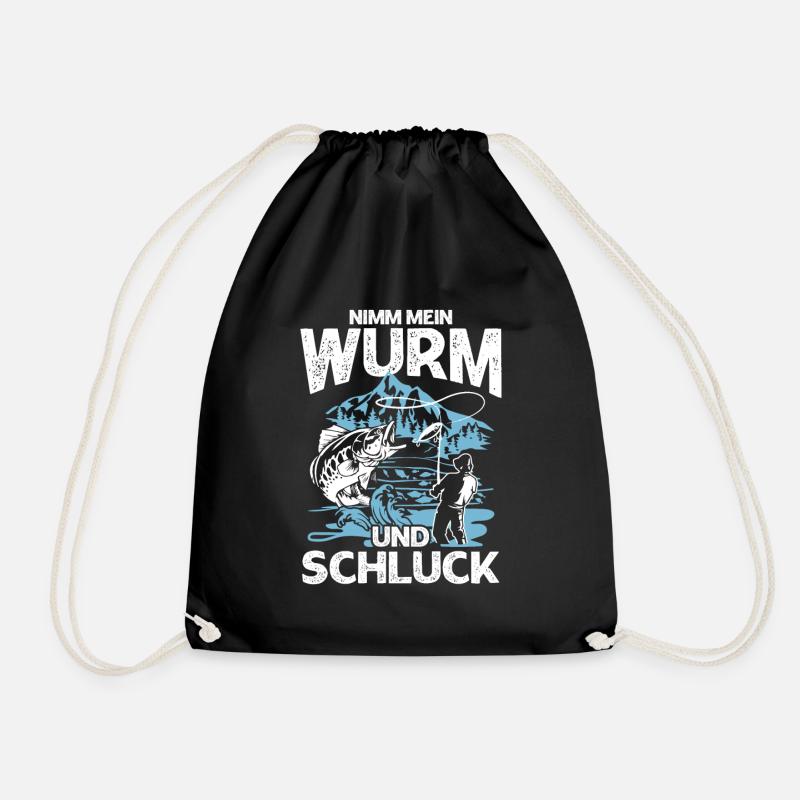 Nimm Mein Wurm Und Schluck - Turnbeutel - Schwarz