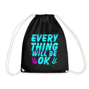 Tout ira bien - Sac de sport léger - noir - Devant