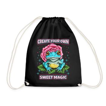 Drôle De Grenouille, Cottagecore Dictant, Faecore - Sac de sport léger - noir - Devant