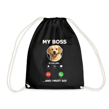 Labrador Retriever vous appelle - Sac de sport léger - noir - Devant