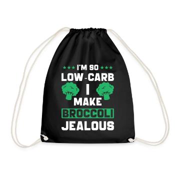Low Carb Diät Motivation Zitat - Turnbeutel - Schwarz - Vorne