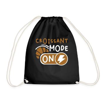 Croissant Mode On Funny French Pastry Lover - Turnbeutel - Schwarz - Vorne