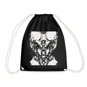 Conception de costume de fête d’Halloween squelette de robot - Sac de sport léger - noir - Devant
