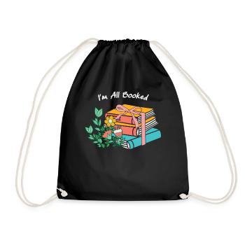 I’m All Booked Reading Floral - Livres de lecture - Sac de sport léger - noir - Devant