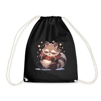 Raton laveur, raton laveur, raton laveur, bébé garde ours - Sac de sport léger - noir - Devant