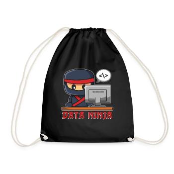 Exploration de données, programmeur Data Ninja, apprentissage automatique - Sac de sport léger - noir - Devant