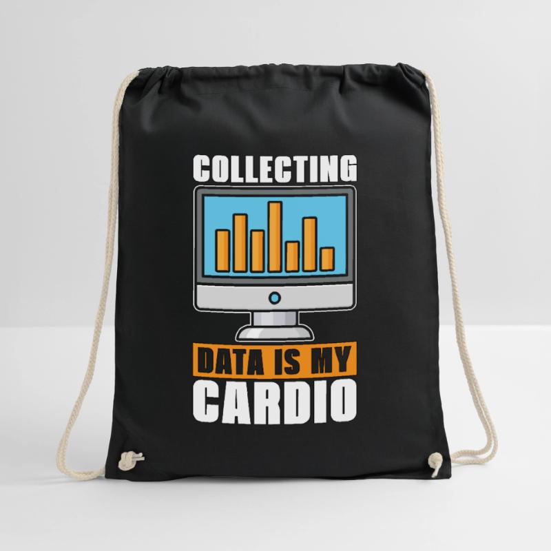 Data Mining Collecting Data Is My Cardio Analyst Drawstring Bag