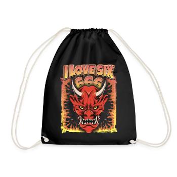 Diable-Diable, Satan Disant 666 - Sac de sport léger - noir - Devant