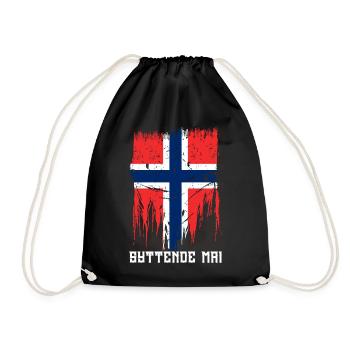 Syttende Mai T-Shirts 17. Mai Norwegen Norwegisch - Turnbeutel - Schwarz - Vorne