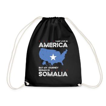 Patriote américain d’origine somalienne États-Unis cultivé - Sac de sport léger - noir - Devant