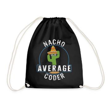 Chemise de programmeur, Nacho Average Coder Tee, - Sac de sport léger - noir - Devant