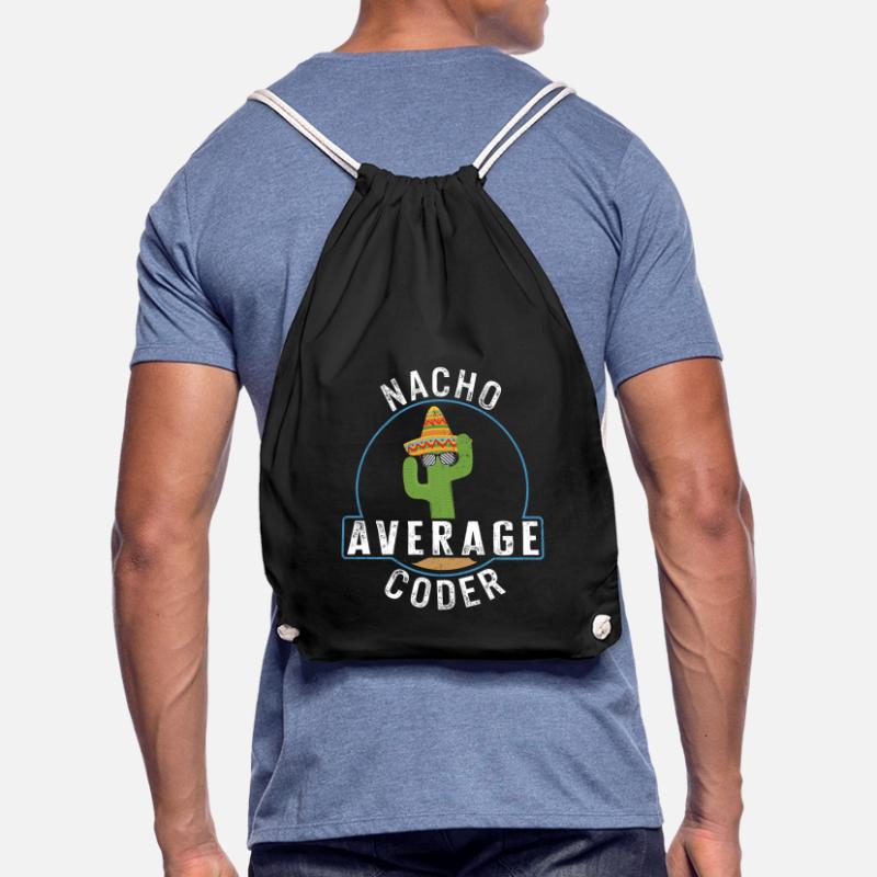 Programmierer-Shirt, Nacho Average Coder T-Shirt, Turnbeutel