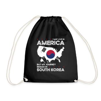 Sud-Coréen Américain Patriote États-Unis - Sac de sport léger - noir - Devant