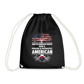 Sud-Coréen Américain Patriote États-Unis - Sac de sport léger - noir - Devant