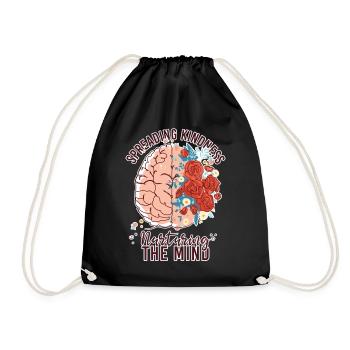Spreading Kindness Floral Brain School Psychologis - Turnbeutel - Schwarz - Vorne
