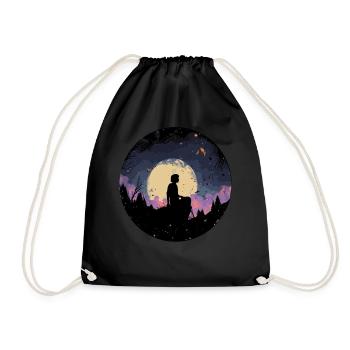 Night Sky Stargaze Enchanting Nature Graphic Lover - Turnbeutel - Schwarz - Vorne