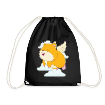 Hamster Clouds - Drawstring Bag - black - Front
