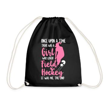 Field Hockey Once Upon A Time - Drawstring Bag - black - Front