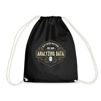 Data Analyst Extroverted Only When Data Scientist - Turnbeutel - Schwarz - Vorne