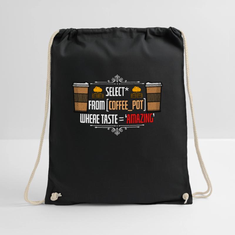 Data Analyst Select From Coffee Pot Programming Drawstring Bag