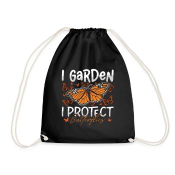 Asclépiade I Jardin I Protéger les papillons Entomologie - Sac de sport léger - noir - Devant