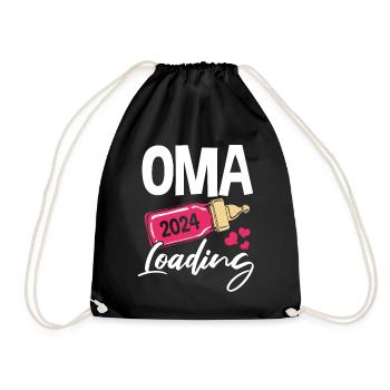 Werdende Oma 2024 - Turnbeutel - Schwarz - Vorne
