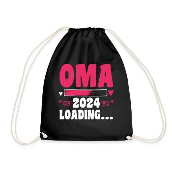 Werdende Oma 2024 - Turnbeutel - Schwarz - Vorne