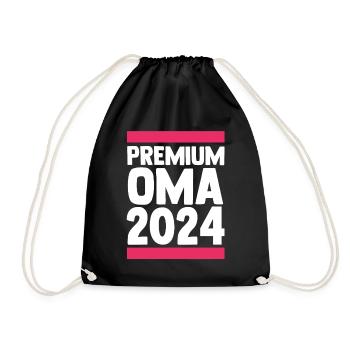 Werdende Oma 2024 - Turnbeutel - Schwarz - Vorne