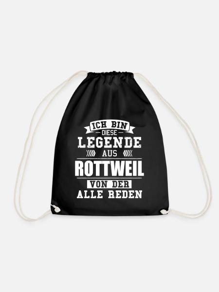 Stadt Rottweil Deutschland Legende Spruch - Turnbeutel - Schwarz