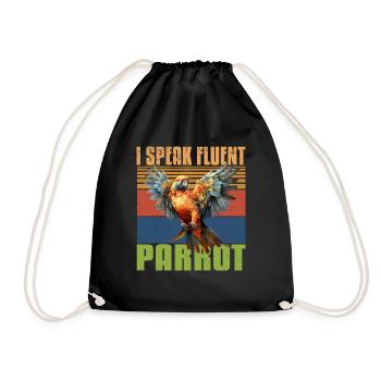 Perruche Perruche Oiseau Perruche Propriétaire - Sac de sport léger - noir - Devant