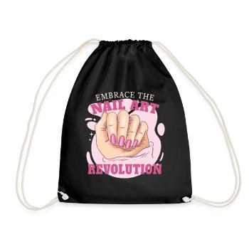 Funny Nail Art Revolution Manicurist Manicure Arti - Turnbeutel - Schwarz - Vorne