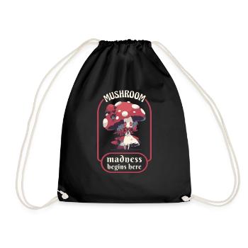 Champignons Cueilleur de champignons RPG-Occulte-Gothique champignons champignons - Sac de sport léger - noir - Devant