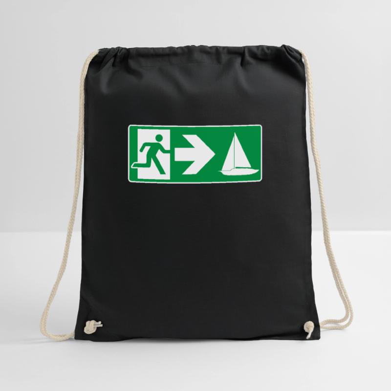 Emergency Exit Sailing Sailor Drawstring Bag