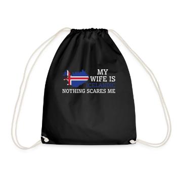 Rien ne me fait peur Ma femme est islandaise - Sac de sport léger - noir - Devant